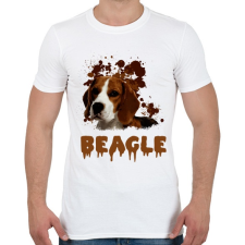 PRINTFASHION Beagle - Férfi póló - Fehér férfi póló