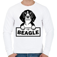 PRINTFASHION Beagle - Férfi pulóver - Fehér