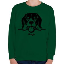 PRINTFASHION Beagle - Gyerek pulóver - Sötétzöld gyerek pulóver, kardigán