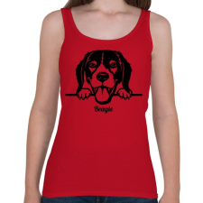 PRINTFASHION Beagle - Női atléta - Cseresznyepiros női trikó