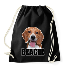 PRINTFASHION beagle - Sportzsák, Tornazsák - Fekete tornazsák