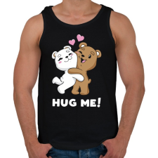 PRINTFASHION Bear Hug - Férfi atléta - Fekete atléta, trikó