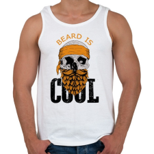 PRINTFASHION Beard is cool - Férfi atléta - Fehér atléta, trikó