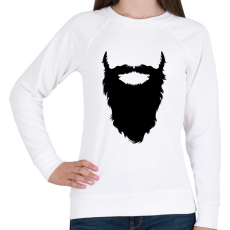 PRINTFASHION Beard - Női pulóver - Fehér