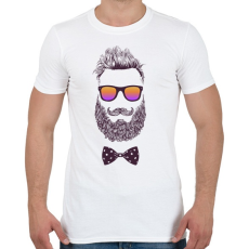 PRINTFASHION Bearded Man - Férfi póló - Fehér