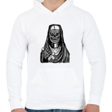 PRINTFASHION Beast Deasign NuN2 - Férfi kapucnis pulóver - Fehér