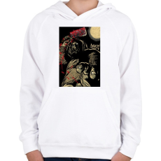 PRINTFASHION Beast Design Killer - Gyerek kapucnis pulóver - Fehér