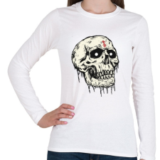 PRINTFASHION Beast Design Skull - Női hosszú ujjú póló - Fehér női póló