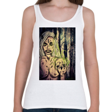 PRINTFASHION Beast Design Witch Bitch - Női atléta - Fehér női trikó