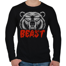 PRINTFASHION Beast - Férfi hosszú ujjú póló - Fekete