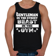 PRINTFASHION Beast in the gym - Férfi atléta - Fekete