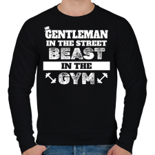 PRINTFASHION Beast in the gym - Férfi pulóver - Fekete férfi pulóver, kardigán