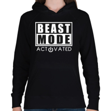 PRINTFASHION Beast Mode Activated - Női kapucnis pulóver - Fekete