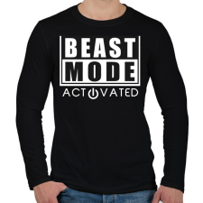 PRINTFASHION BEAST MODE - Férfi hosszú ujjú póló - Fekete férfi póló