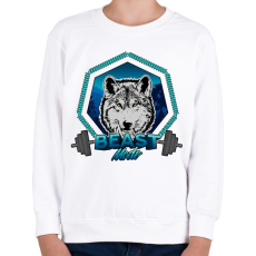 PRINTFASHION Beast Mode - Gyerek pulóver - Fehér