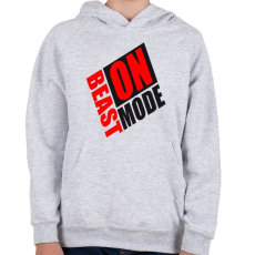 PRINTFASHION Beast mode ON! - Gyerek kapucnis pulóver - Sport szürke