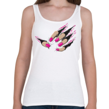 PRINTFASHION Beast nails - Női atléta - Fehér női trikó