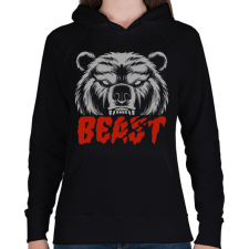 PRINTFASHION Beast - Női kapucnis pulóver - Fekete női pulóver, kardigán