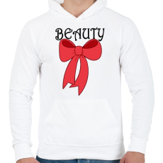 PRINTFASHION Beauty - Férfi kapucnis pulóver - Fehér