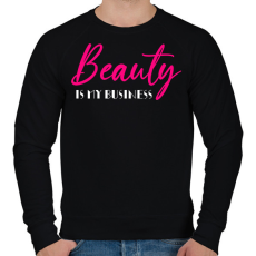 PRINTFASHION Beauty is my business - Férfi pulóver - Fekete