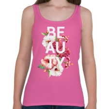 PRINTFASHION BEAUTY - Női atléta - Rózsaszín női trikó