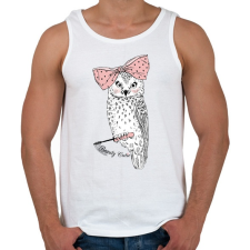 PRINTFASHION Beauty Owl - Férfi atléta - Fehér atléta, trikó