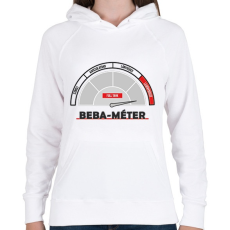 PRINTFASHION Beba-méter - Női kapucnis pulóver - Fehér