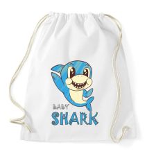 PRINTFASHION Bébi cápa - baby shark - Sportzsák, Tornazsák - Fehér tornazsák
