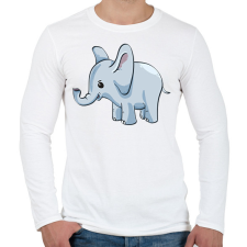 PRINTFASHION Bébi elefánt - Férfi hosszú ujjú póló - Fehér férfi póló