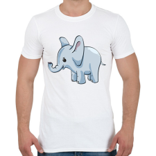 PRINTFASHION Bébi elefánt - Férfi póló - Fehér férfi póló