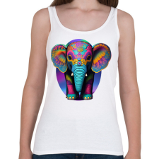 PRINTFASHION Bébi elefánt - Női atléta - Fehér női trikó