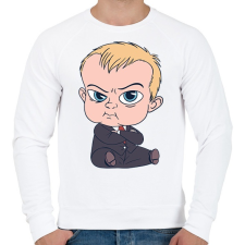 PRINTFASHION Bébi Úr - Férfi pulóver - Fehér férfi pulóver, kardigán