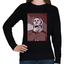 PRINTFASHION Beckham - Női pulóver - Fekete női pulóver, kardigán