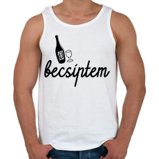 PRINTFASHION Becsíptem - Férfi atléta - Fehér