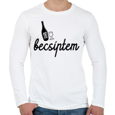 PRINTFASHION Becsíptem - Férfi hosszú ujjú póló - Fehér férfi póló