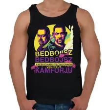 PRINTFASHION Bedbojsz - Vácsigonadú - Férfi atléta - Fekete atléta, trikó