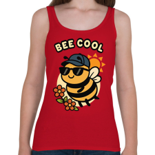 PRINTFASHION Bee cool - Női atléta - Cseresznyepiros női trikó