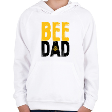 PRINTFASHION Bee Dad - Gyerek kapucnis pulóver - Fehér gyerek pulóver, kardigán