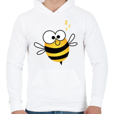 PRINTFASHION bee - Férfi kapucnis pulóver - Fehér férfi pulóver, kardigán
