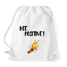 PRINTFASHION BEE Positive! - Sportzsák, Tornazsák - Fehér tornazsák