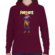 PRINTFASHION Beef Boss Fortnite - Női kapucnis pulóver - Bordó női pulóver, kardigán