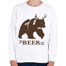 PRINTFASHION Beer Medve-szarvas - Gyerek pulóver - Fehér