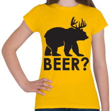 PRINTFASHION Beer?  - Női póló - Sárga női póló