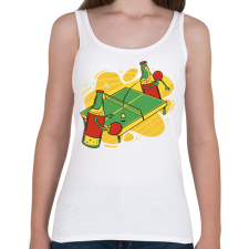 PRINTFASHION Beer ping pong - Női atléta - Fehér női trikó