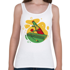 PRINTFASHION Beer pong - Női atléta - Fehér női trikó