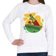 PRINTFASHION Beer pong - Női pulóver - Fehér női pulóver, kardigán