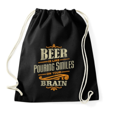 PRINTFASHION Beer Smiles - Sportzsák, Tornazsák - Fekete tornazsák