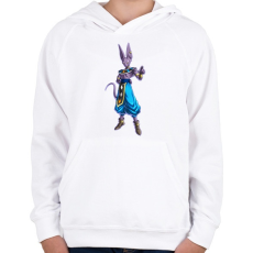 PRINTFASHION Beerus - Gyerek kapucnis pulóver - Fehér