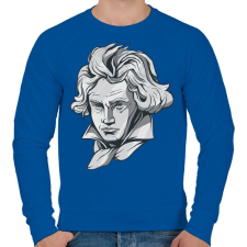 PRINTFASHION Beethoven - Férfi pulóver - Királykék férfi pulóver, kardigán