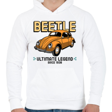 PRINTFASHION BEETLE LEGEND - Férfi kapucnis pulóver - Fehér